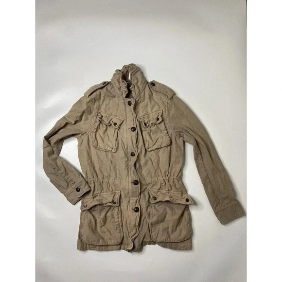Free People Women’s Outerwear Trooper Field jacket Brown Tan Small - Picture 1 of 8
